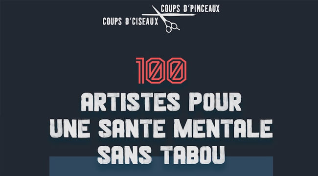 Exposition collective 100 ARTISTES POUR UNE SANTÉ MENTALE SANS TABOU 15 janvier au 15 mars 2021